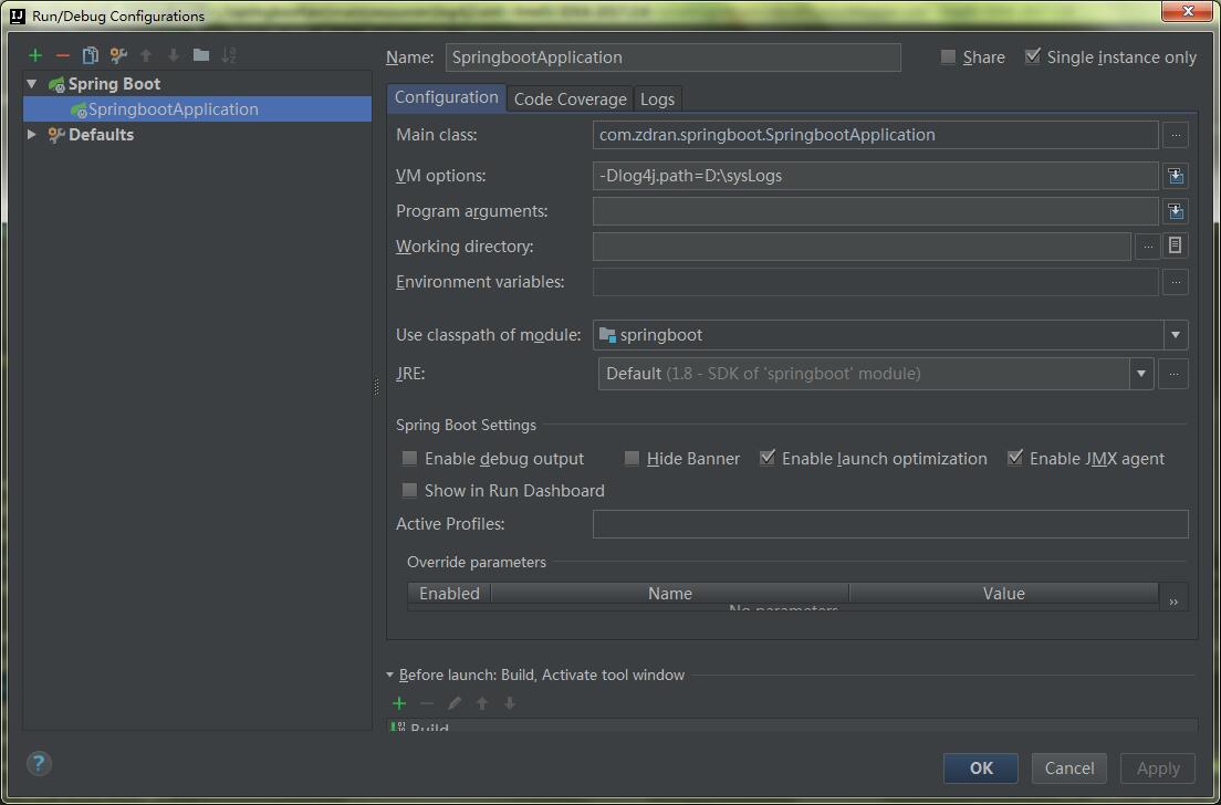 VM options